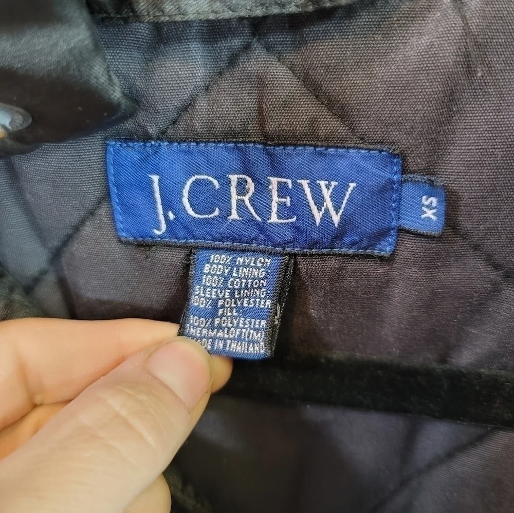 J.CREW QUILT LINED PUFFER COAT IN BLACK, SZ XS